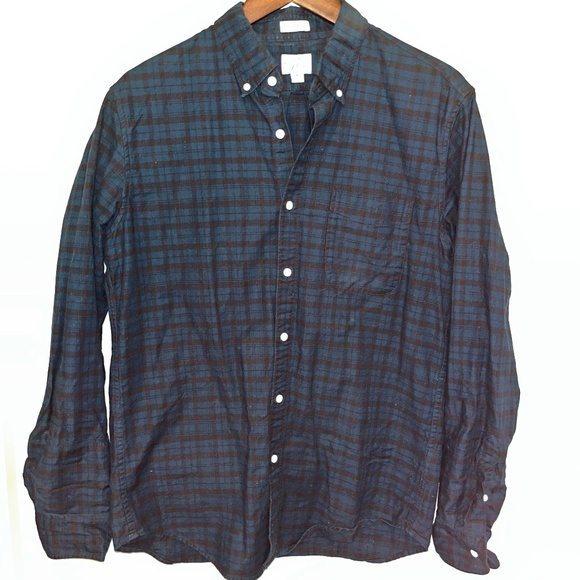 JCrew Men’s Oxford Button down, Navy and Black, 100% Cotton, Medium Slim - Picture 1 of 4